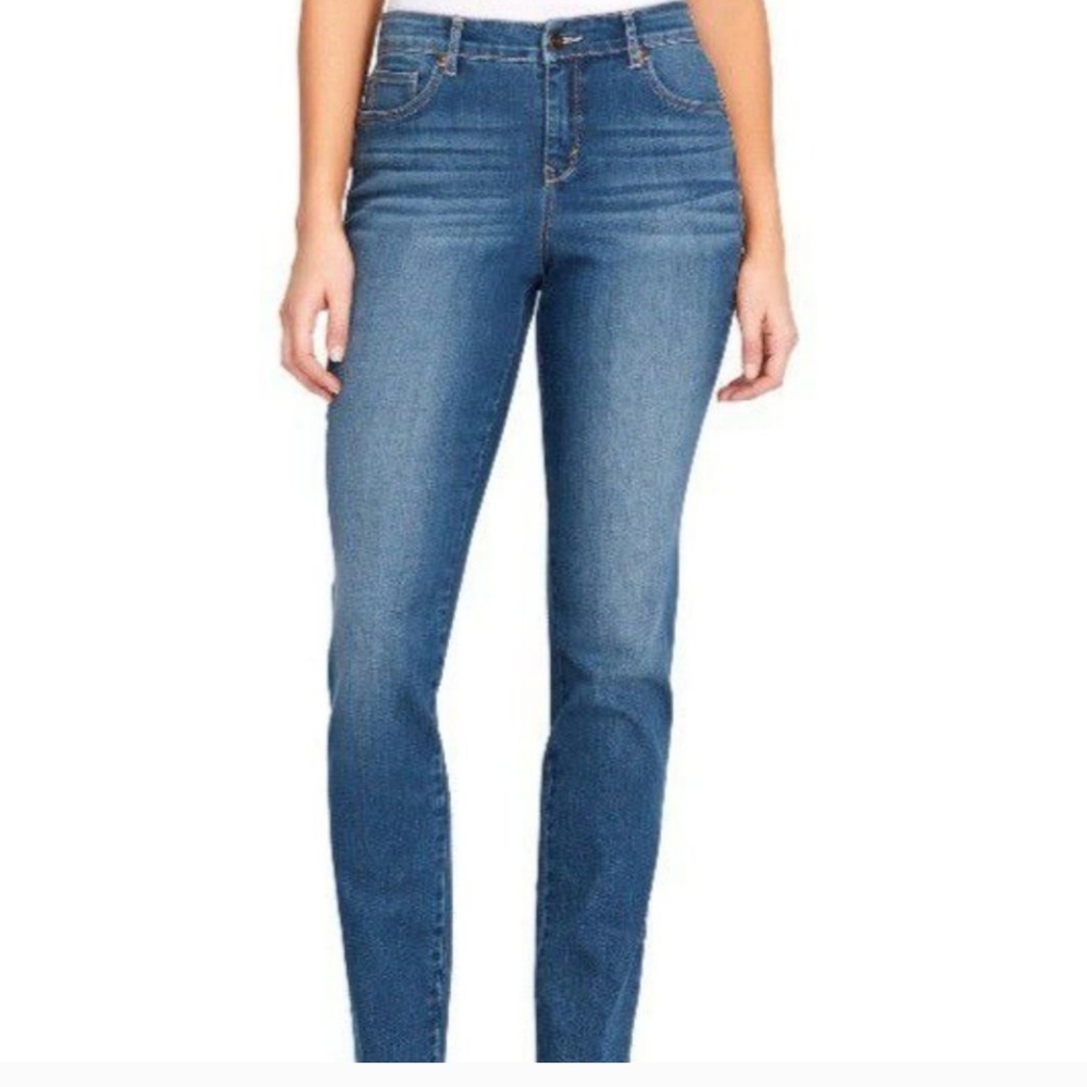 Gloria Vanderbilt  NWT All Around Slimming Effect RAIL STRAIGHT Jeans PLUS SZ